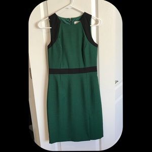 J. Crew Gwen Dress Black/Green Color Block Size 0